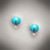 ER 145D earrings have turquoise for the inlay with a 3 point F/VS diamond set in 14kt yellow gold.  They can also have black jade, or mother of pearl for the inlay.