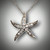 Pnd 356 is a 14 kt white gold starfish with 12 points of F/VS pave` diamonds.  To make it a little more special you can have the starfish hold a small birthstone.  We can make it in 14kt yellow gold.