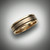 14kt Yellow gold Sueded center panel with High polish borders.