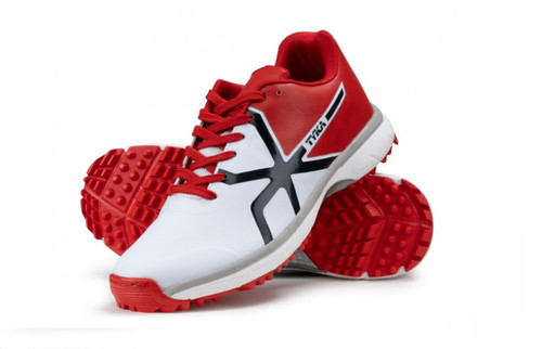 TYKA PITCH (White & Red) Cricket Shoes - 2022