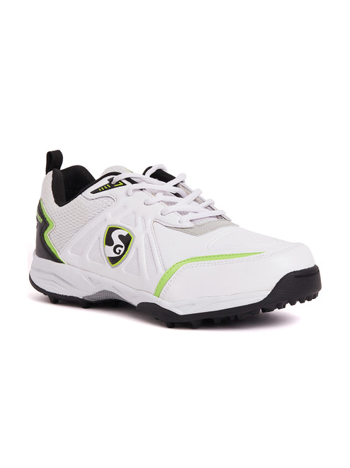 SG Scorer 5.0 Cricket Shoes- White/Black/Lime
