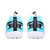 Kookaburra KC 3.0 Rubber Shoes - White/Aqua 2024