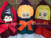 Halloween Sister Three Peeker Applique Design
