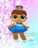 Miss Baby Doll Applique Embroidery Design