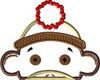 Boy Sock Monkey Peeker Applique Design
