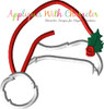 Mrs.Santa Hat Applique Embroidery Design