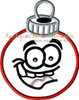 Funny Face Applique Embroidery Christmas Ornament