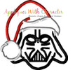 Darth Star Battles with Santa Hat Applique Design