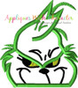 Grinch Peeker Applique Embroidery Design