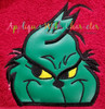 Grinch Peeker Applique Embroidery Design