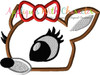 Rudolph Clarice Reindeer Peeker Applique Design