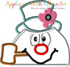 Frosty the Snowman Peeker Applique Designs