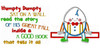 Humpty Dumpty Applique Design and Embroidery Saying Set