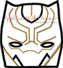 Black Panther Peeker Applique Embroidery Design