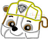 Paw Rubble Pup Peeker Applique Embroidery Design