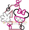 Minnie Mouse Number Four Applique Design