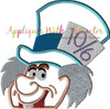 Alice Mister Hatter Peeker Applique Design