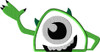 Green One Eyed Monster Peeker Applique Design