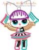 LOL Pranksta Doll Applique Embroidery Design