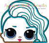 LOL Splash Doll Peeker Applique Embroidery Design