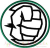 Green Fist Symbol Applique Design