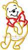 Winnie the Pooh Hands in Front Applique Design