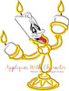 Beauty Candleabra Applique Design