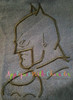 Bat Hero Silhouette Embroidery Design