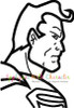 Superman Silhouette Satin Stitch Embroidery Design