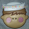 Navy Man Face Applique Embroidery Design