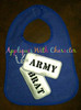 Dog Tags Military Applique Embroidery Design