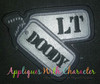 Dog Tags Patch Military Applique Design