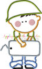 Army Man with Dog Tags Applique Design