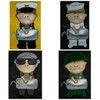 Military Men with Dog Tags Applique Design Set