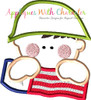 Army Man with American Flag Applique Design