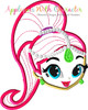 Shimmer Full Face Applique Embroidery Design