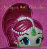 Shimmer Peeker Applique Embroidery Design