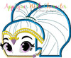 Shine Genie Peeker Applique Embroidery Design