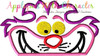 Alice Cheshire Cat Peeker Applique Design