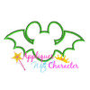 Mickey Mouse Bat Halloween Applique Design