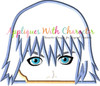 Kingdom Hearts Riku Peeker Applique Design