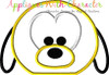 Pluto Tsum Peeker Applique Embroidery Design