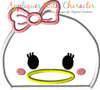 Daisy Duck Tsum Peeker Applique Embroidery Design