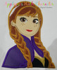 Frozen Anna Bust Applique Design