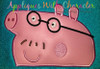 Pepper Pig  Daddy Peeker Applique Design