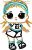LOL Kicks Doll Applique Embroidery Design