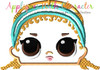 LOL Kicks Doll Peeker Applique Embroidery Design