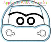 Cars Salley Race Car Peeker Applique Design