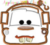 Cars Mater Peeker Applique Embroidery Design