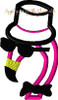 Mardi Gras Flamingo Peeker Applique Design